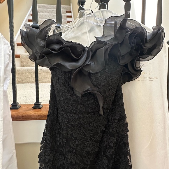 New Designer Black Dress. Montage by Mon Cheri - Picture 5 of 14